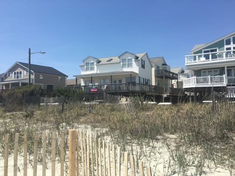 View from Beach to house. Beach access directly across from house.