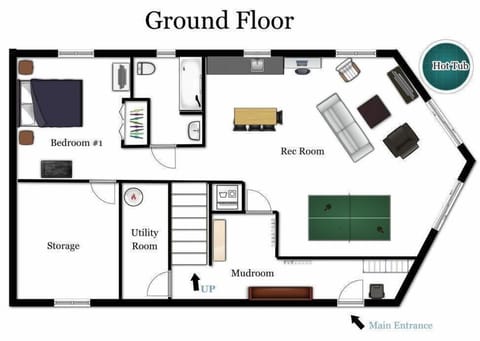 Floor plan layout - 1st floor.