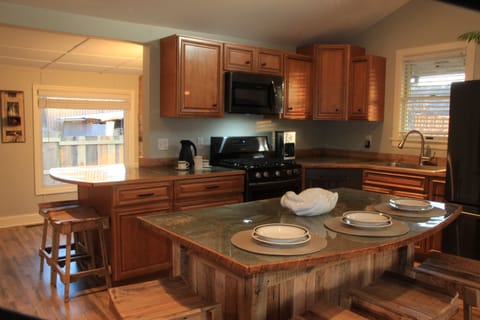 Eat in Kitchen with stools.