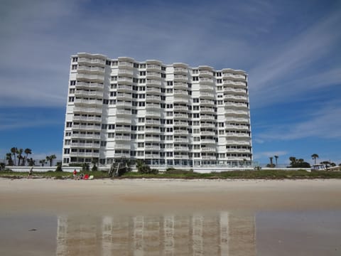 Beautiful ocean front condo building. Just walk out to the beach.