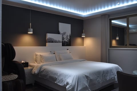 Premium Double Room (A, Styler, Free Netflix) | Premium bedding, memory foam beds, laptop workspace, blackout drapes