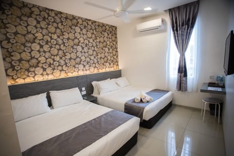 Premium Twin Room, 2 Double Beds | 1 bedroom, desk, soundproofing, iron/ironing board