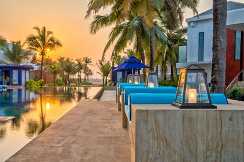 Outdoor pool, open 7 AM to 7 PM, sun loungers
