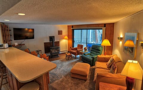 Basic Condo, 2 Bedrooms, Fireplace | Living area | TV