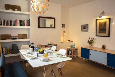 Light, airy and spacious with the owners handmade furniture