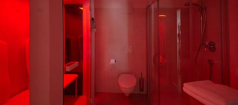 Hair dryer, slippers, towels