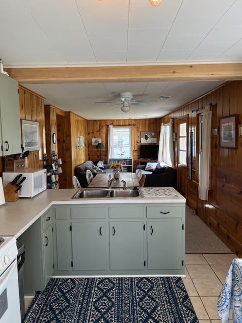 Kitchen view to living room