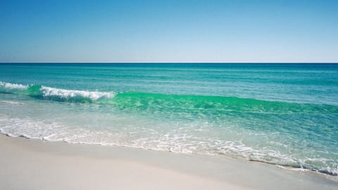 The public beach access is one block away. Easy five minute walk from this unit.