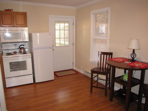 Entrance way/kitchen/sitting area. 
