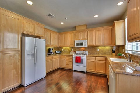 Kitchen is equipped with Keurig Coffee make and black&decker toaster 