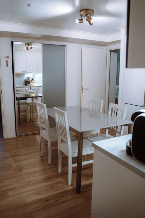 Golden Circle Suite with Kitchen & Sauna | Private kitchen | Full-size fridge, microwave, oven, stovetop