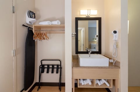 Premium bedding, pillowtop beds, blackout drapes, soundproofing