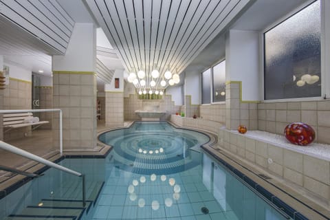Indoor pool, a waterfall pool