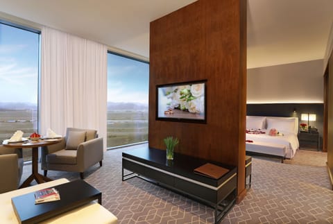 Suite, 1 King Bed | Living area | LED TV