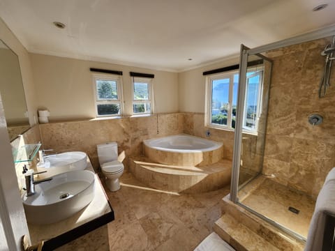 Family Double or Twin Room, Multiple Beds, Balcony, Sea View | Bathroom | Shower, free toiletries, hair dryer, towels