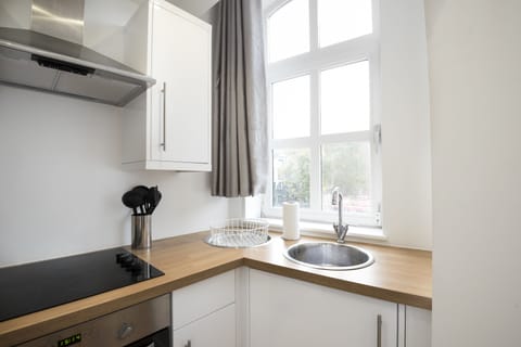 Apartment | Private kitchen | Fridge, microwave, oven, stovetop