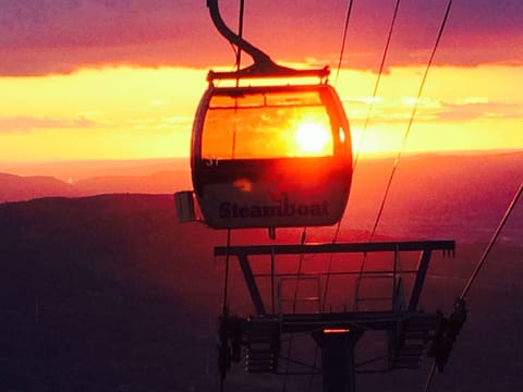 Sunset happy hour is fun from the top of the mountain.