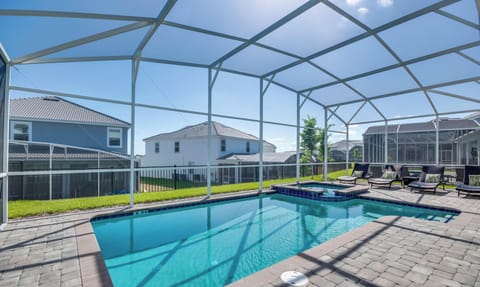 Pleasant Private Pool of the Home in Davenport Florida - Soak up the sun and let the good vibes flow at this amazing elevated pool area with spa - Dive into a refreshing poolside escape