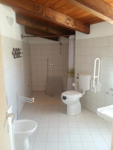 Shower, free toiletries, hair dryer, bidet