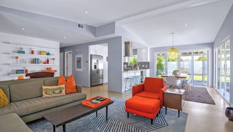Living room with modern flairs throughout