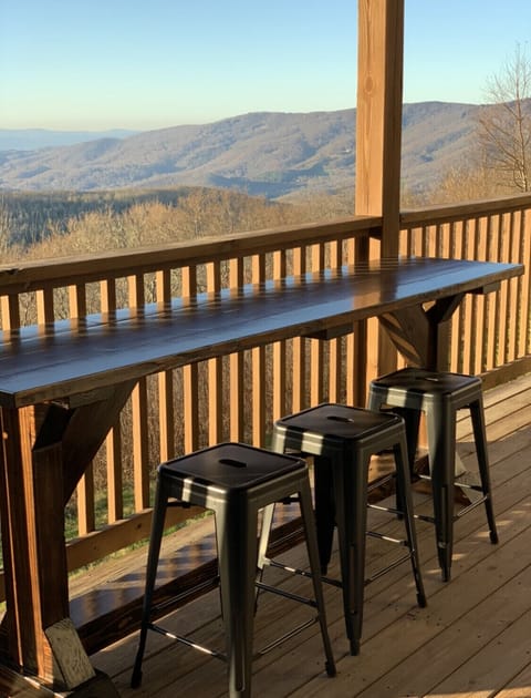 Our custom made bar with barstool seating