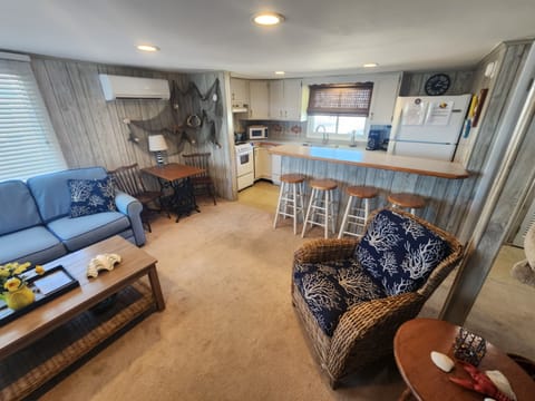 RELAX IN COMFORTABLE LIVING ROOM, ENTER VIA SCREENED PORCH



