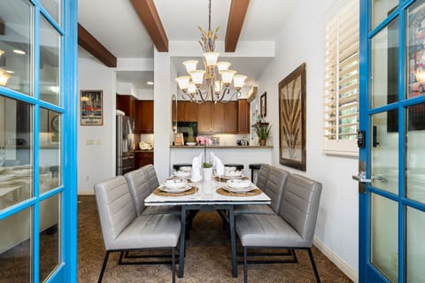 Chic dining area with contemporary seating—perfect for shared meals