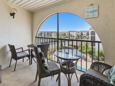 back screened in patio with waterview