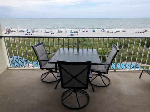 table and chairs on Balcony