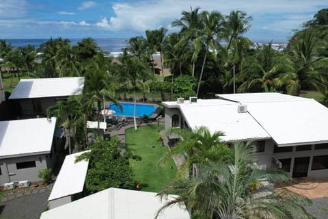 Aerial view of Serenity Point Villas and Jaco Beach in Costa Rica