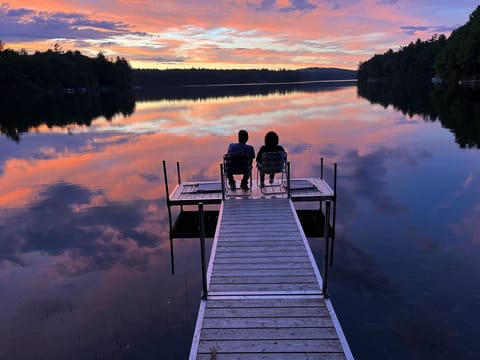 sunset from our dock