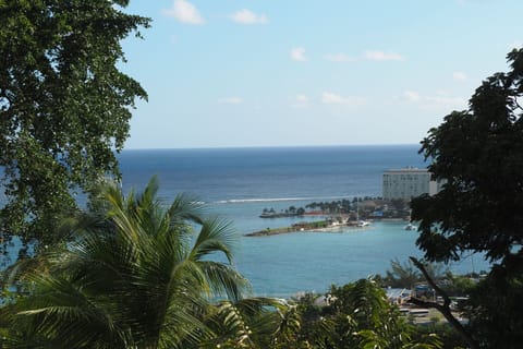 Beautiful view of the Caribbean Sea from the Deck