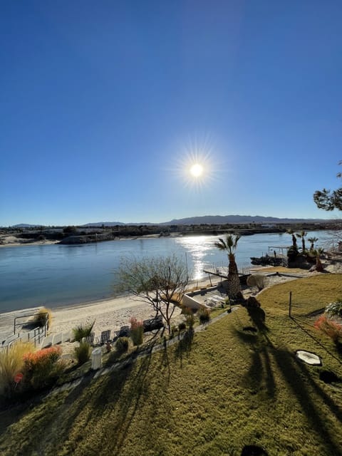 Front Yard and Private Beach 