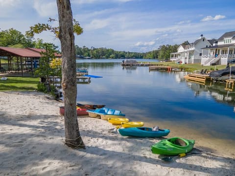 Sandy beach with boats, toys and views!