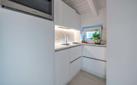 Apartment, Private Bathroom, City View | Private kitchen | Full-size fridge, electric kettle