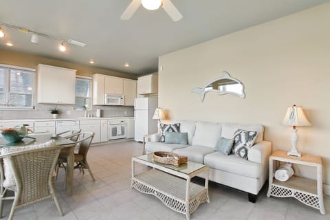 First Floor Features a Sofa Sleeper