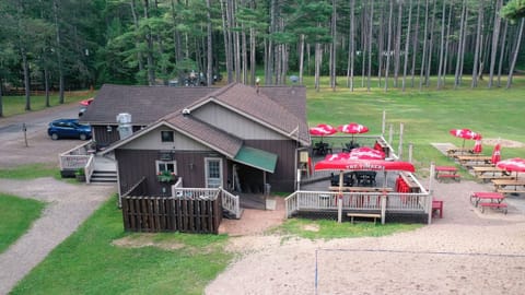 Enjoy outdoor seating at Timber's Bar and Grill