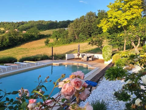 Pool and surrounding fields
