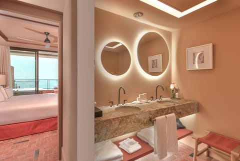 Premium bedding, memory foam beds, minibar, in-room safe