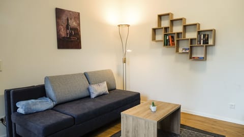 Ferienwohnung Max & Moritz | Living area | Flat-screen TV