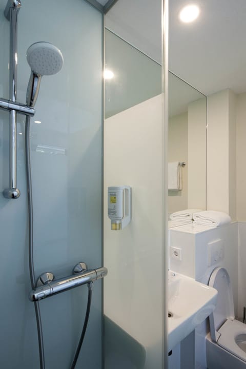 Small Double Room, 1 Queen Bed | Bathroom | Shower, eco-friendly toiletries, hair dryer, towels