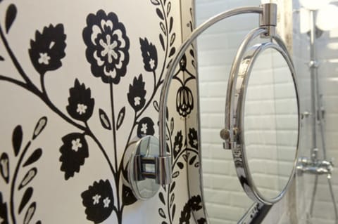 Rainfall showerhead, hair dryer, bidet, towels