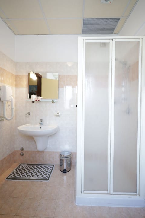 Standard Double or Twin Room | Bathroom | Shower, hair dryer, bidet, towels