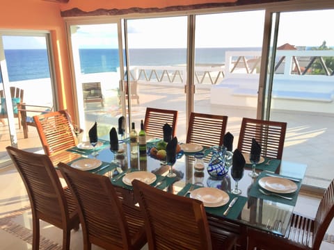 Dining with a view and
Spacious private terrace for sunbathing 