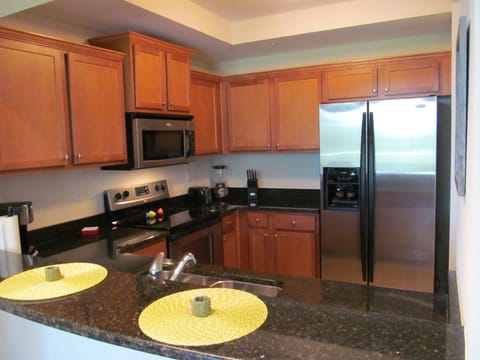 Fully equipped kitchen with new stainless appliances