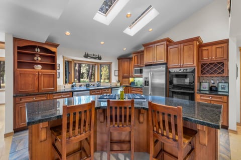 Kitchen facing golf course