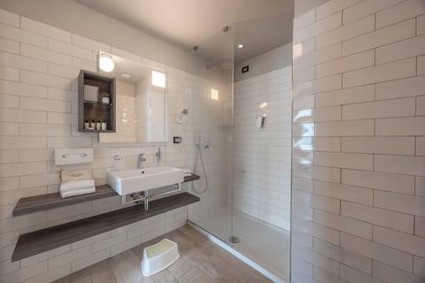 Hair dryer, bidet, towels