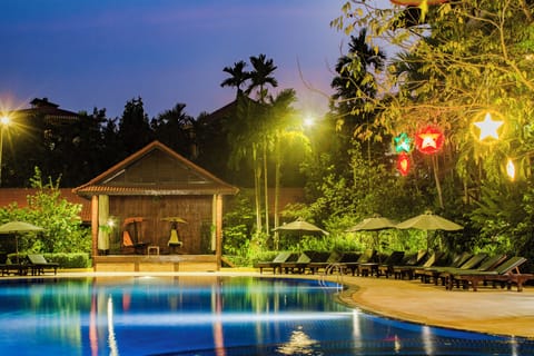 Outdoor banquet area