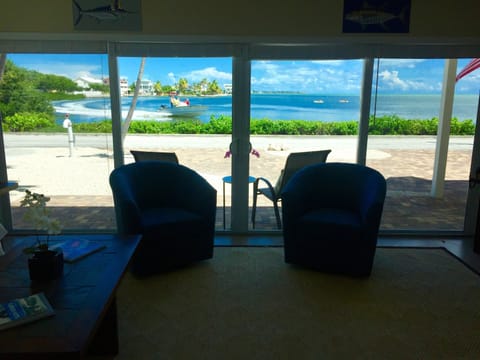 You can watch the boats go by while you sip your coffee. 
