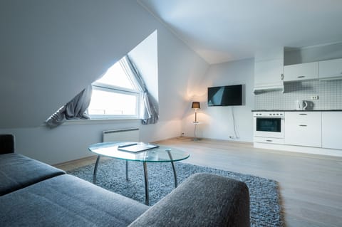 Superior Apartment, 1 Bedroom, City View | Living area | 32-inch LCD TV with digital channels, TV